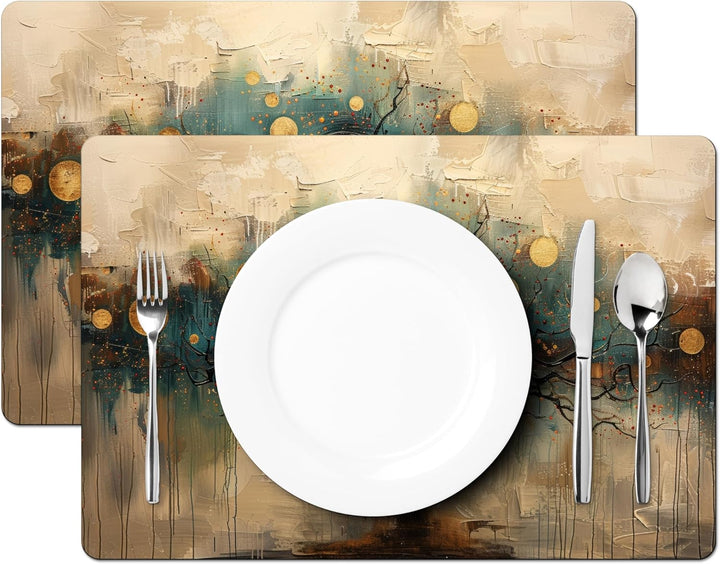 KitchenYeah© Platzsets Abwaschbar 6-Teilig 45x30 cm Tischsets Platzdeckchen Platzset Unterlage Tisch