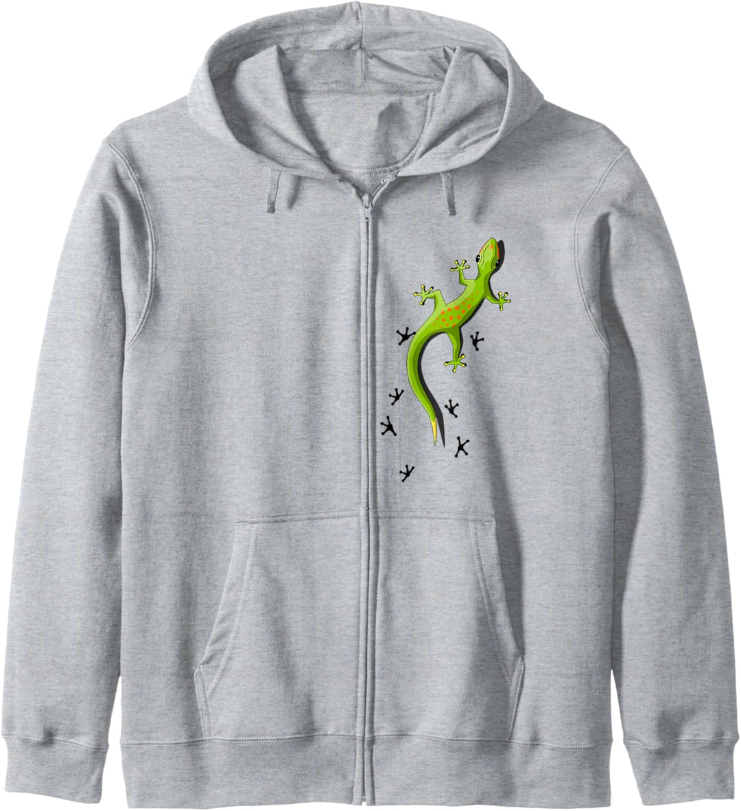Lässiger Salamander Reptil mit Spuren Kletternder Gecko Kapuzenjacke