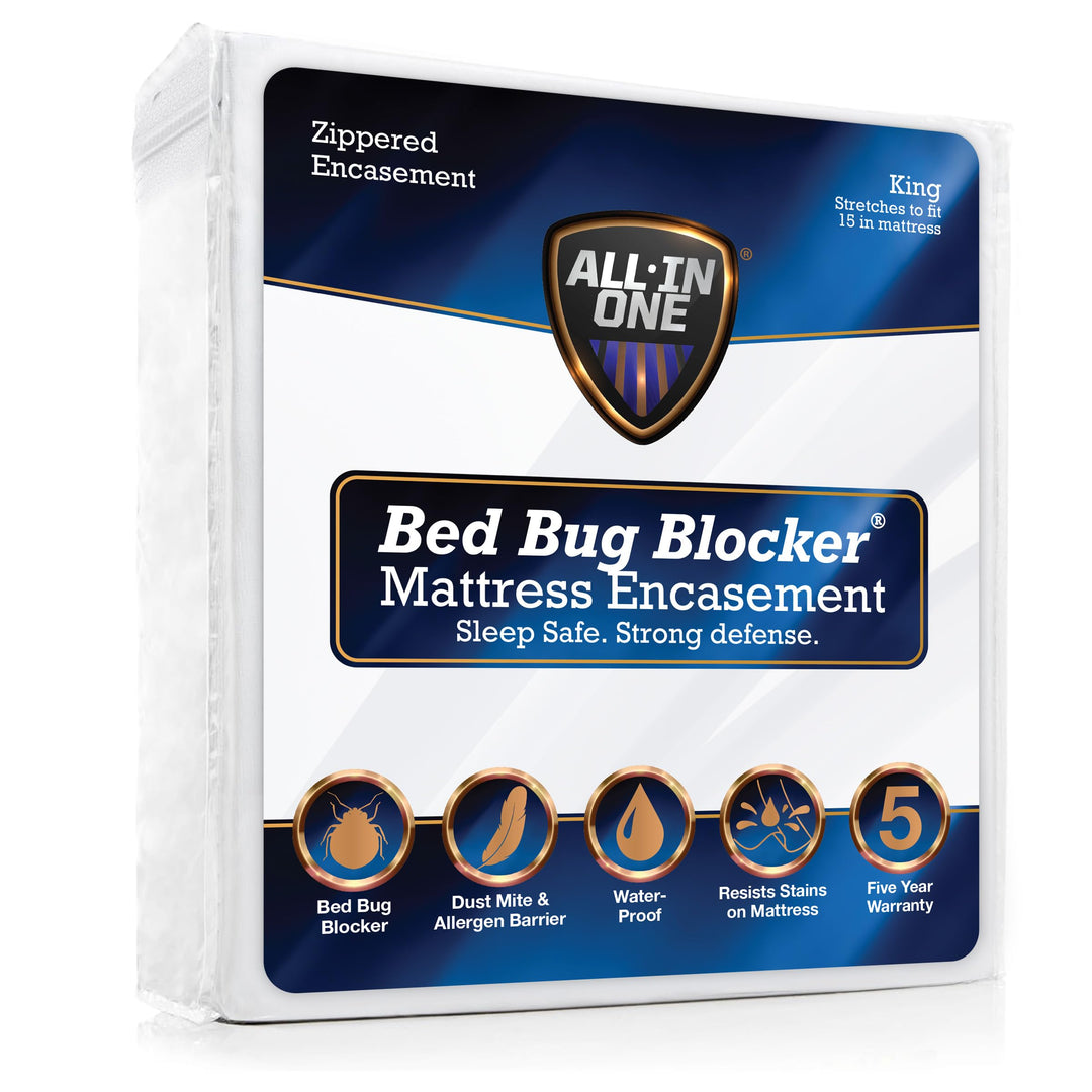 Original Bed Bug Blocker Matratzenbezug mit Reissverschluss, King-Size, Weiss, King