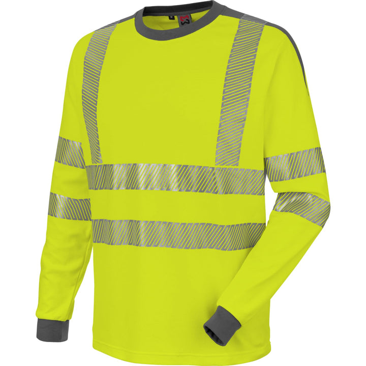 WÜRTH MODYF Warnschutz Langarmshirt Neon XS Gelb Anthrazit, XS Gelb Anthrazit