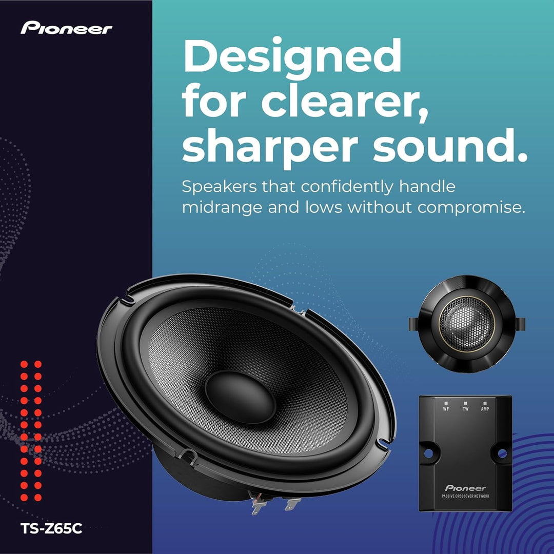 Pioneer TS-Z65C 2-Wege Komponenten Lautsprechersystem 17 cm 6.7", 6.7"