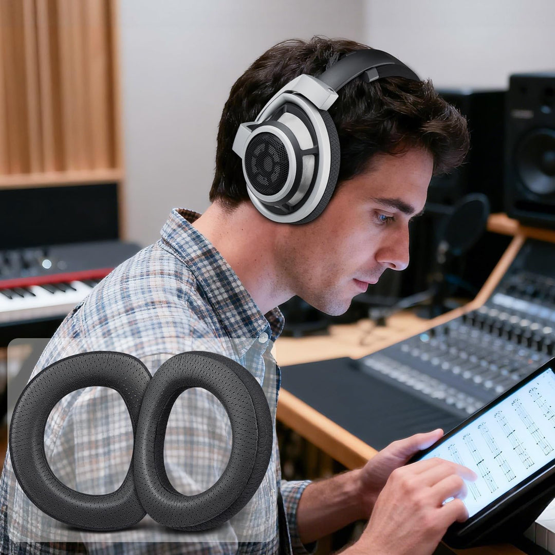 SOULWIT Lammfell Ersatzpolster Ersatz Ohrpolster für Sennheiser HD800/HD800S HD 800-Kopfhörer, Polst