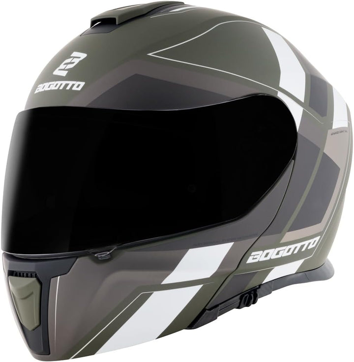 Bogotto FF403 Murata Klapphelm schwarz/grün/weiss M (57/58), schwarz/grün/weiss M (57/58)