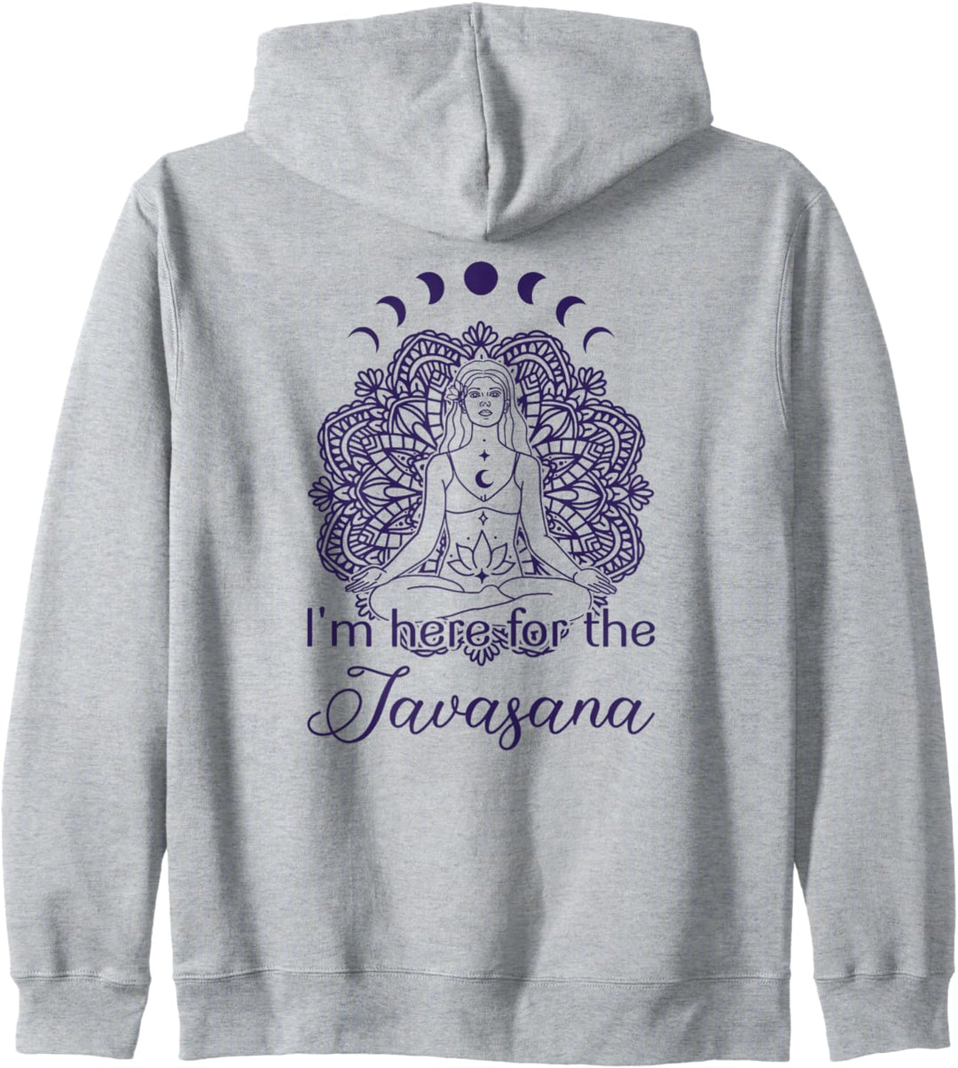 Yoga Meditation mit Mondphasen und Here For The Savasana Kapuzenjacke