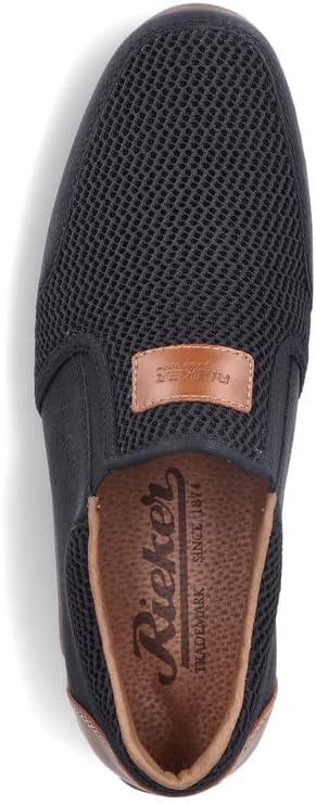 Rieker Herren Slipper 09069, Männer Slip On 44 EU Schwarz 00, 44 EU Schwarz 00