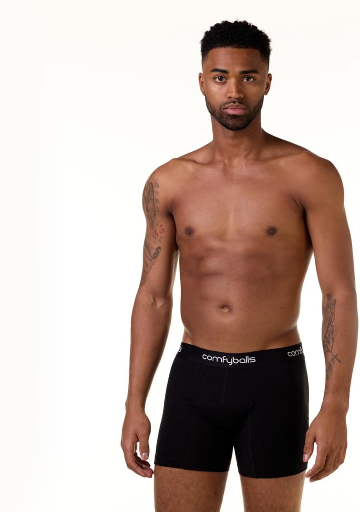 Comfyballs Premium Boxershorts aus weichem Lyocell-Gewebe, Boxershorts in Lang-Modell, Herren-Boxers