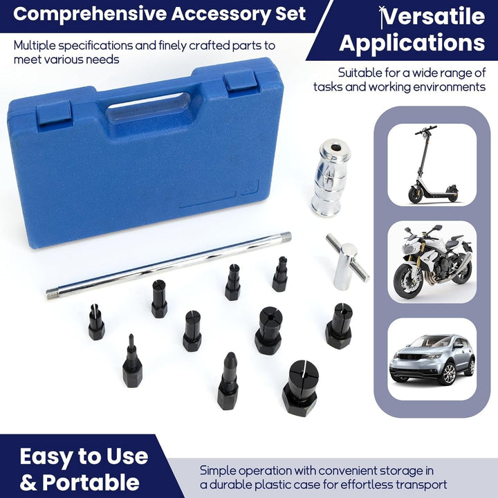Lagerabzieher, 12-TLG. Gleithammer Abzieher, Innenlager Abzieher 8–32 mm, Kugellager Abzieher&Radlag