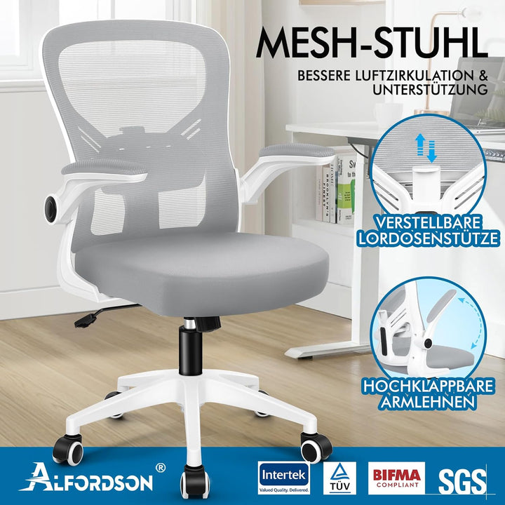ALFORDSON Netzstoff Bürostuhl Mesh Chefsessel, Ergonomischer Schreibtischstuhl Neigeverstellung, Hoc