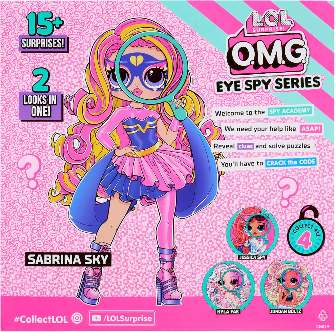 L.O.L. Surprise! OMG Eye Spy Series - Superhero – Enthält 1 Puppe mit Mode und Accessoires, Rätsel L