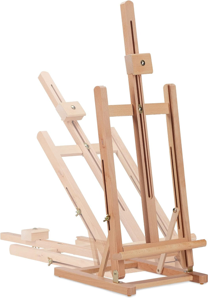 Relaxdays Tischstaffelei, neigbar, höhenverstellbar, bis DIN A3, Mini Staffelei HxBxT 98 x 29 x 32 c