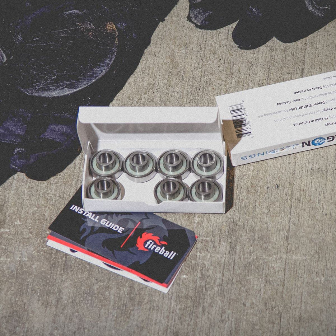 FIREBALL Dragon Precision Skateboard Bearings | 608 Bearing for Skateboards, Longboards, Inline Skat