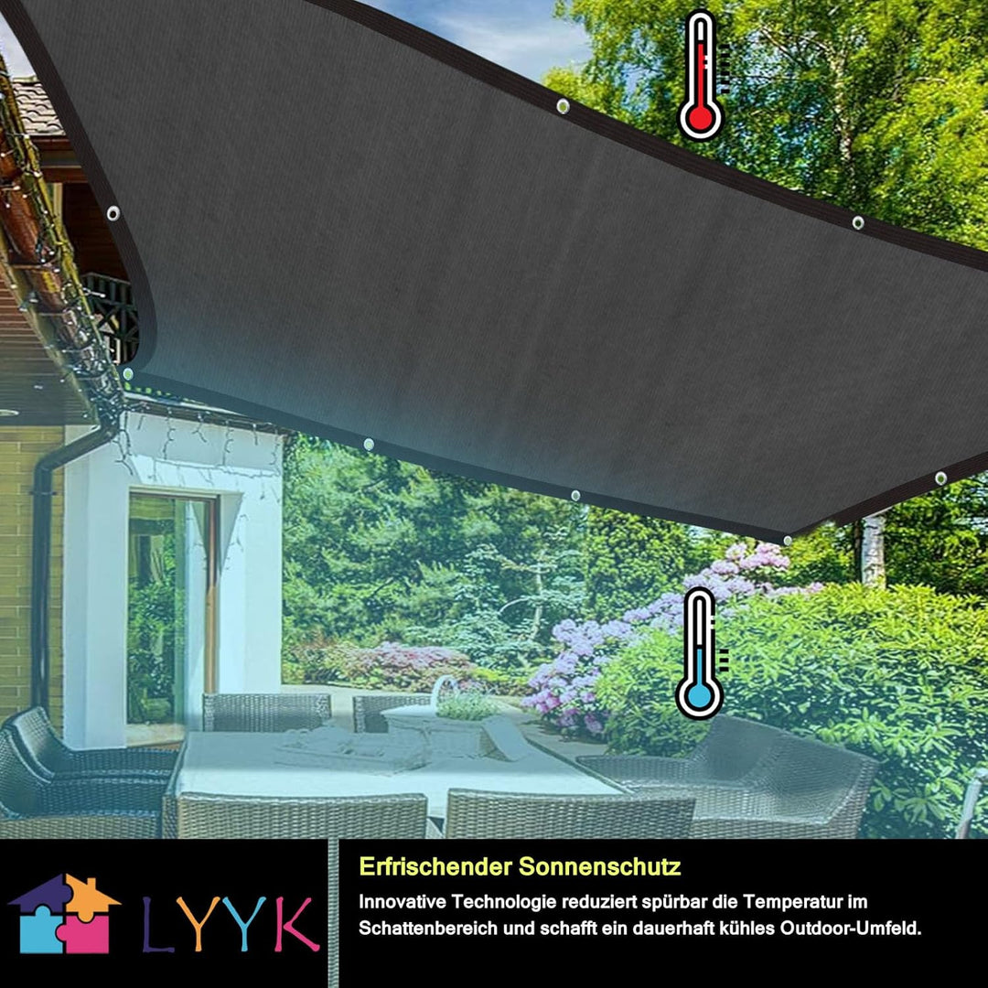 Sonnenschutz Schattennetz,Beschattung für Terrassenüberdachung,Outdoor UV-Beständiges Atmungsaktiv S