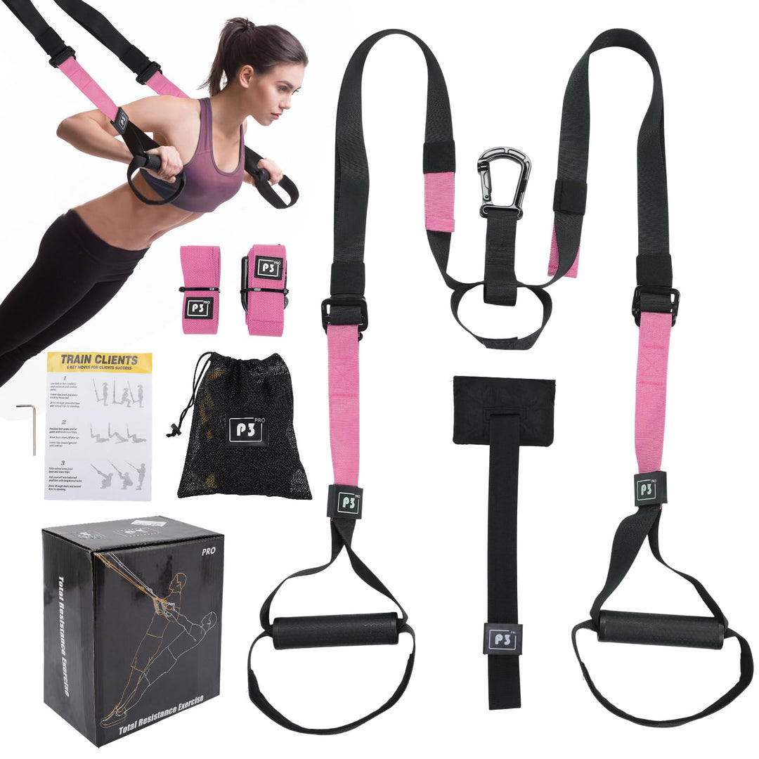 Schlingentrainer für ein Ganzkörpertraining für Home Gym Der Sling trainer wird mit einer eigenen Ne
