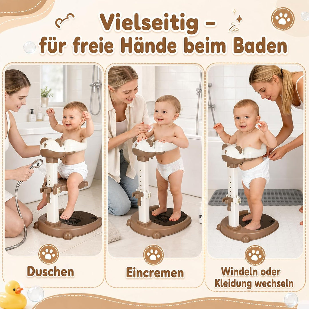 Baby Dusche Ständer Höhenverstellbar, Duschhilfe für Kinder 6-36 Monate | BPA-freier Baby Badestände