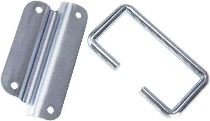 Adam Hall Hardware 3440 M12 AH - 12er Set Klappgriff / Kistengriff silber 4-Loch zweiteilig