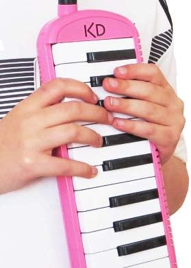 keepdrum Melodica Pink 37 Tasten mit Tasche