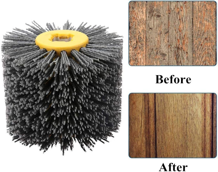 Nylonbürste Drahtziehrad Pinsel Polieren Polierscheibe, Körnung # 240, 19 mm Bohrung 120 mm Durchmes