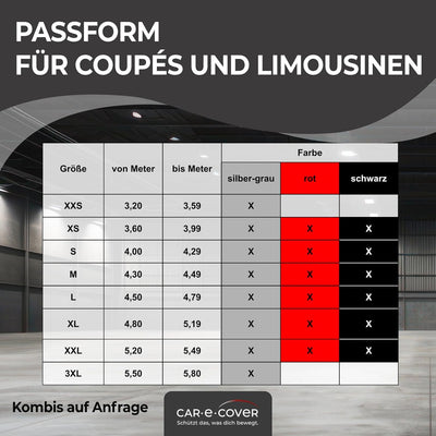 Car-e-Cover© Indoor Car Cover - Premium Autoabdeckung Perfect Stretch – Formanpassende, atmungsaktiv