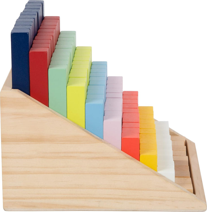 small foot Rechenstäbchen XL-Lernbox "Educate", aus Holz, farbenfroh, schulen das Zahlenverständnis,