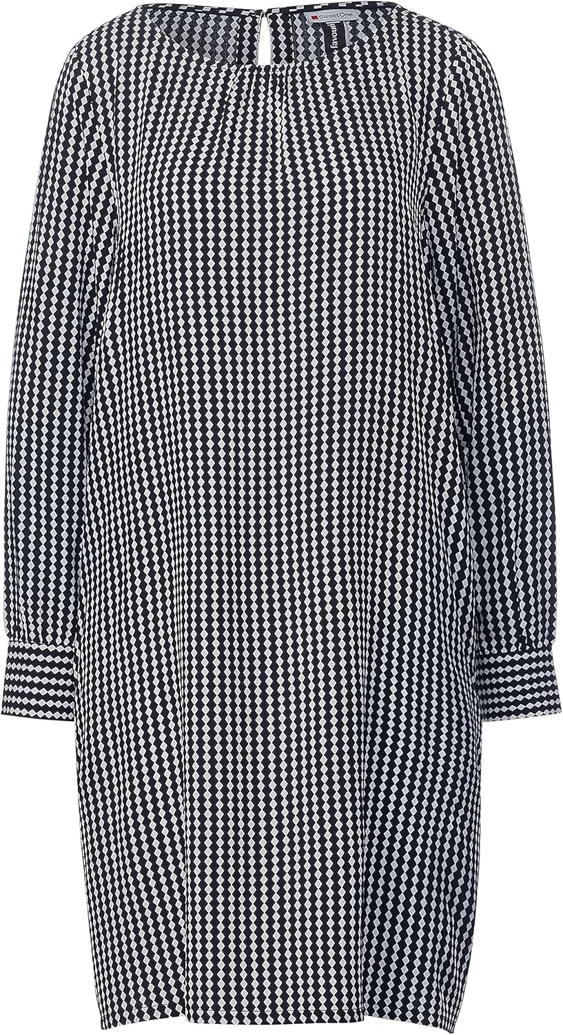 STREET ONE Damen A143732 Viskose Kleid 42 Deep Blue, 42 Deep Blue