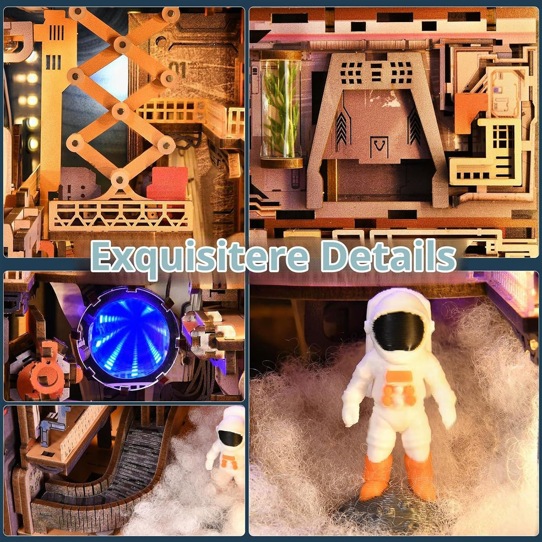MiniCity Book Nook Kit, DIY Miniatur Puppenhaus Bücherecke Kit für Jugendliche und Erwachsene mit St
