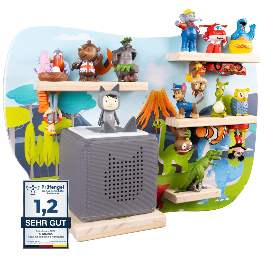 bunnyboo Toniebox Regal - Regal für Toniebox und Figuren - ausreichend Platz für bis zu 32 Tonie Hör