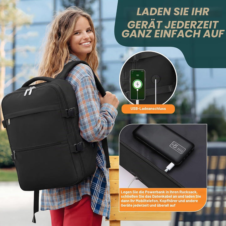 xlodea Für Ryanair Handgepäcktaschen 40 x 20 x 25 cm unter dem Sitz, Tasche Flugzeug Reiserucksack C