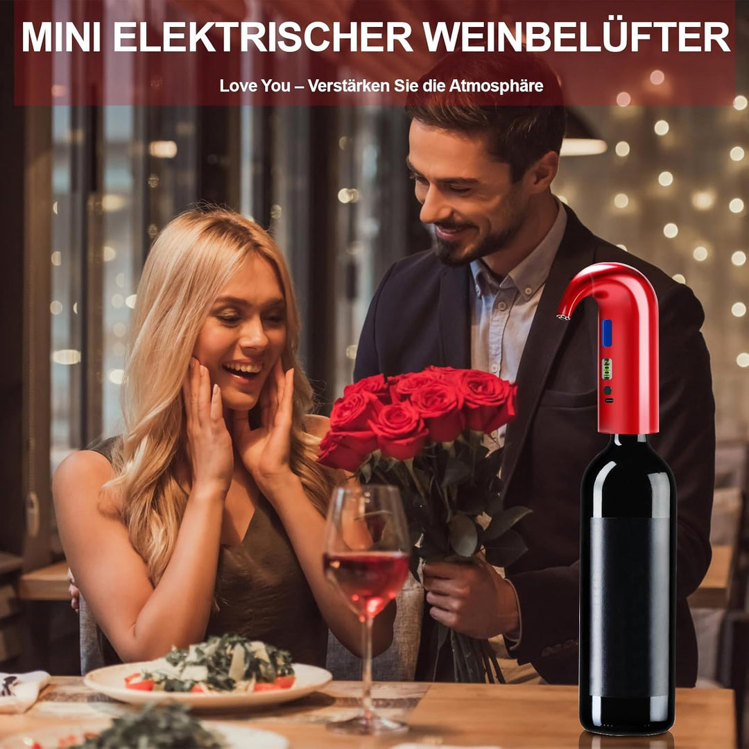 Cosyall Elektrischer Wein Dekanter, Automatischer und Tragbarer Weinbelüfter, Dosierbarer Weinspende