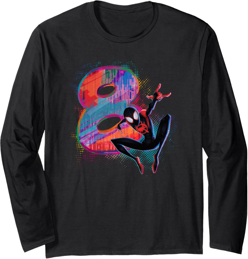 Marvel Spider-Man Miles Morales 8th Birthday Graphic Langarmshirt