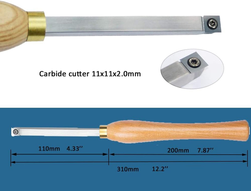 CDBP Drechselwerkzeug - Holzdrehwerkzeug für Grobbearbeitung mit hartmetallbestückten Drehmeisseln u