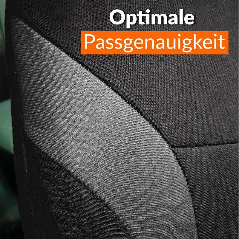 Upgrade4cars Auto-Sitzbezüge Vordersitze Schwarz Grau | Auto-Sitzschoner Set Universal für Fahrersit