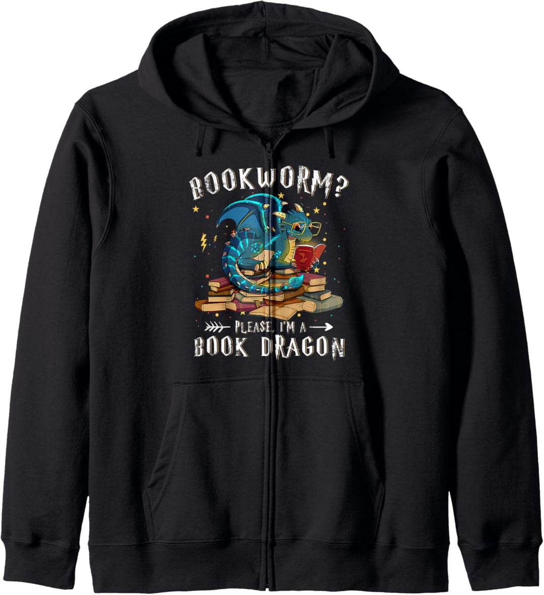 Dragon Book Shirt – Buch lesen Bücherwurm? I'm a Book Dragon Kapuzenjacke