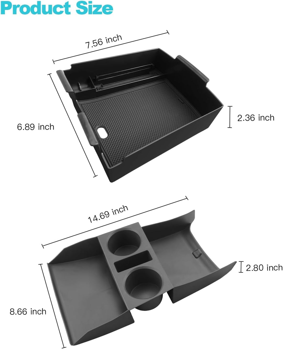 CDEFG [2 Stück] Kompatibel mit Hyundai Tucson NX4 2025 2026 Facelift Mittelkonsole Organizer + Armle