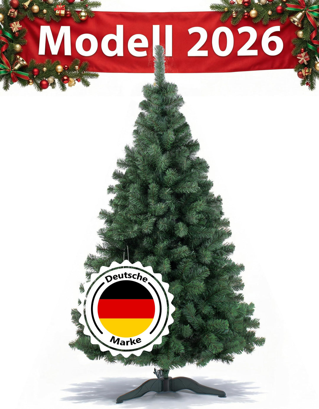 Künstlicher Weihnachtsbaum 150 cm Grün Tannenbaum Christbaum Tanne Unecht Weihnachtsdeko DecoKing Le