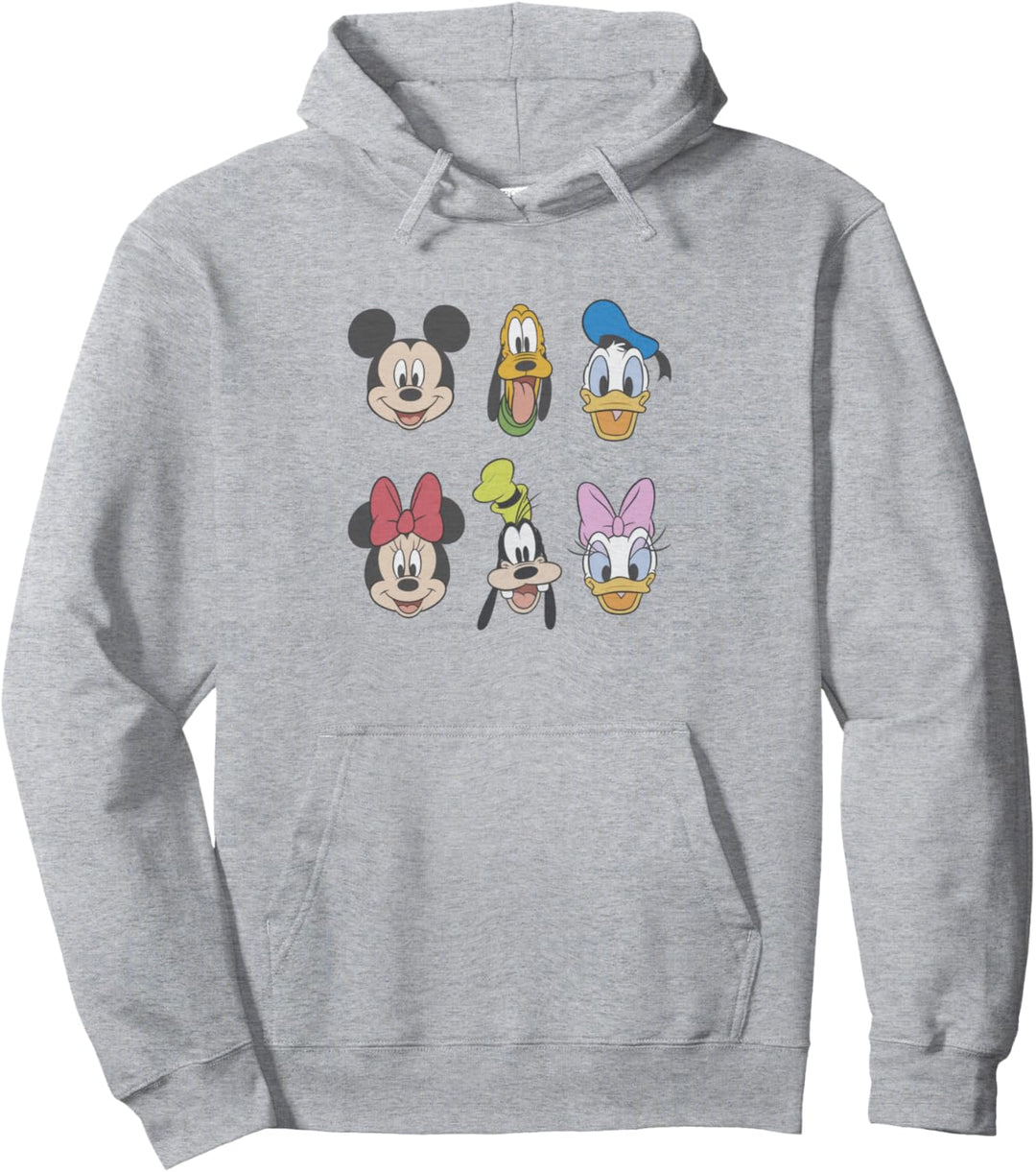 Disney Mickey And Friends Group Shot Heads Pullover Hoodie