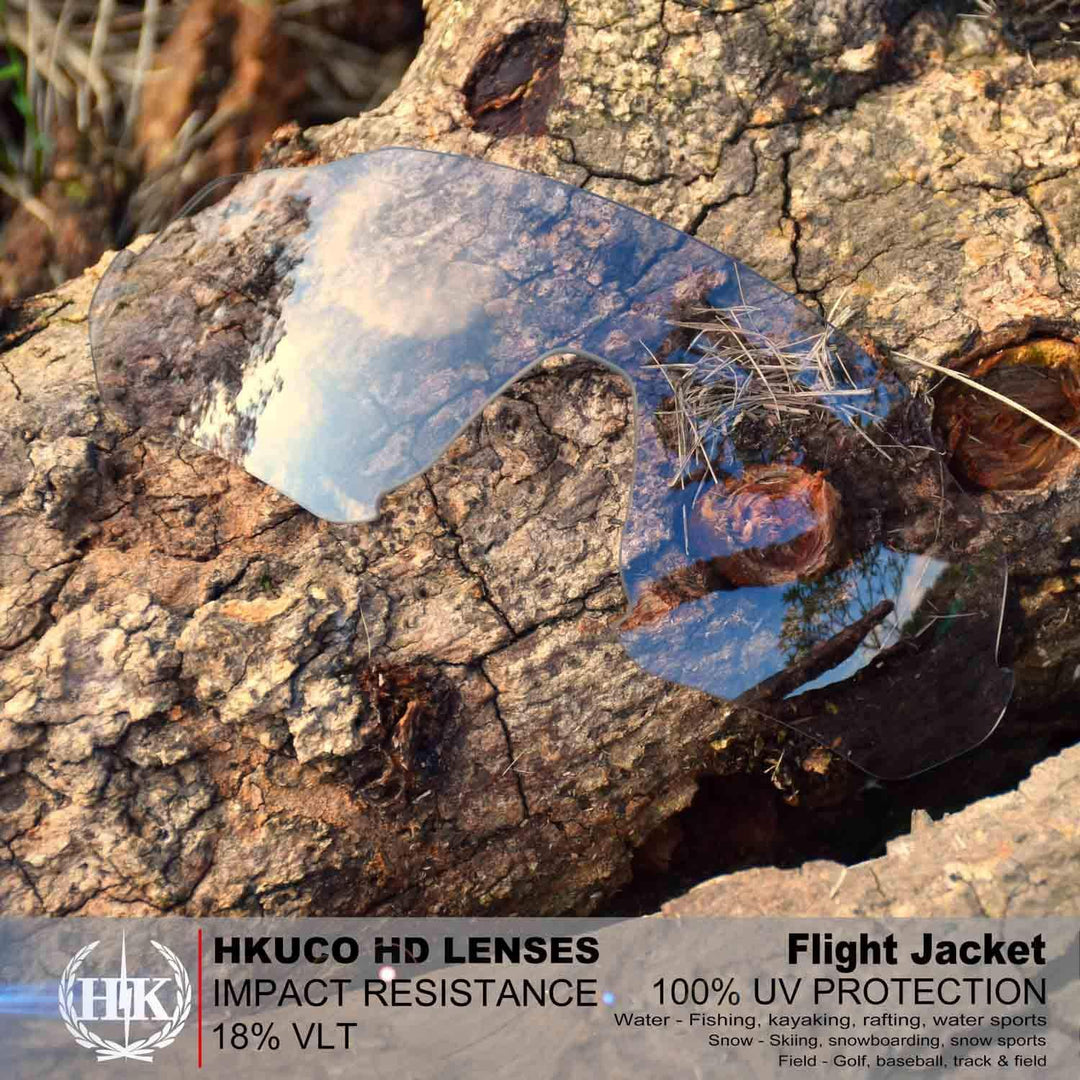 HKUCO Reinforce Transparentes Gelb&amp;Photochromicic Polarisiert Ersatz-Brillengläser für Oakley Flight
