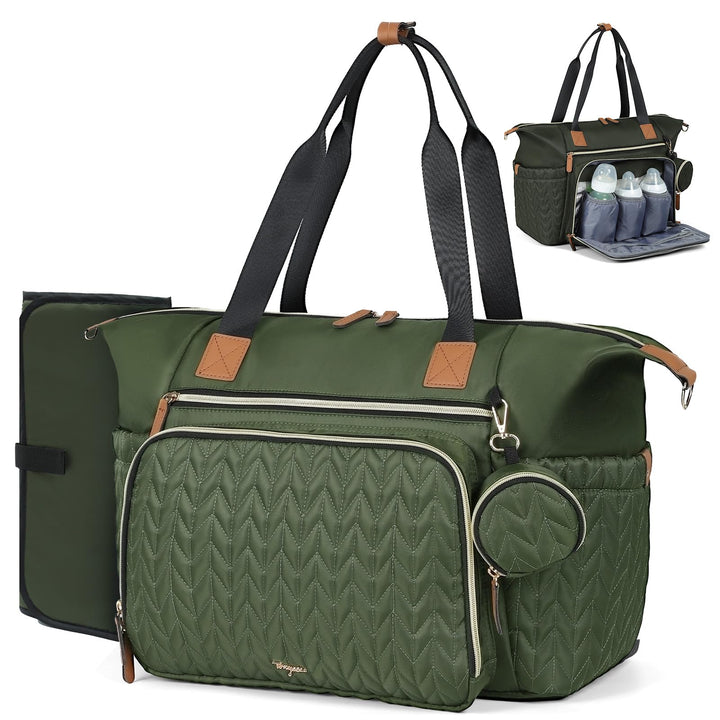 Tonyeee Wickeltasche mit Schnullertasche und Wickelunterlage, Wickelrucksack Multifunktions-Babytasc