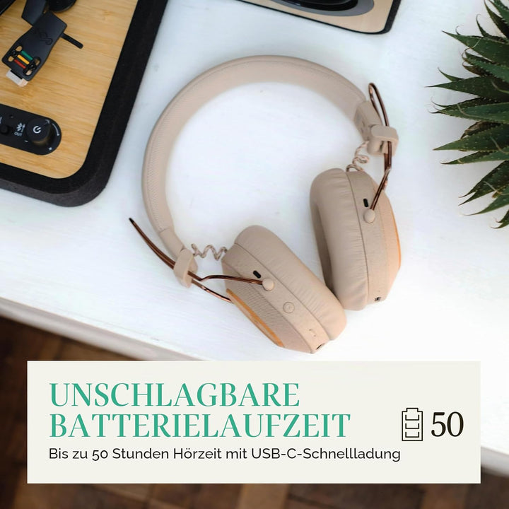 House of Marley Positive Vibration Riddim kabellose On-Ear Bluetooth Kopfhörer - 50 Std. Spielzeit,