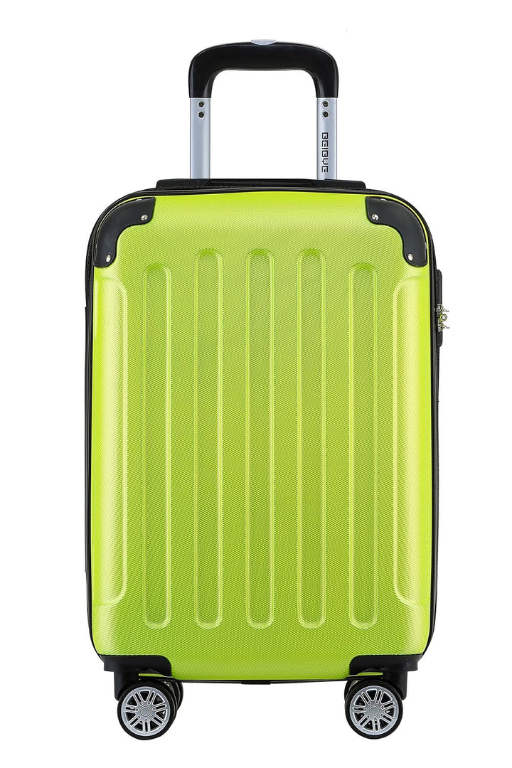 BEIBYE- Hartschalenkoffer Koffer Trolley Rollkoffer Reisekoffer Zahlenschloss 4 Zwilings-Rollen (Cel