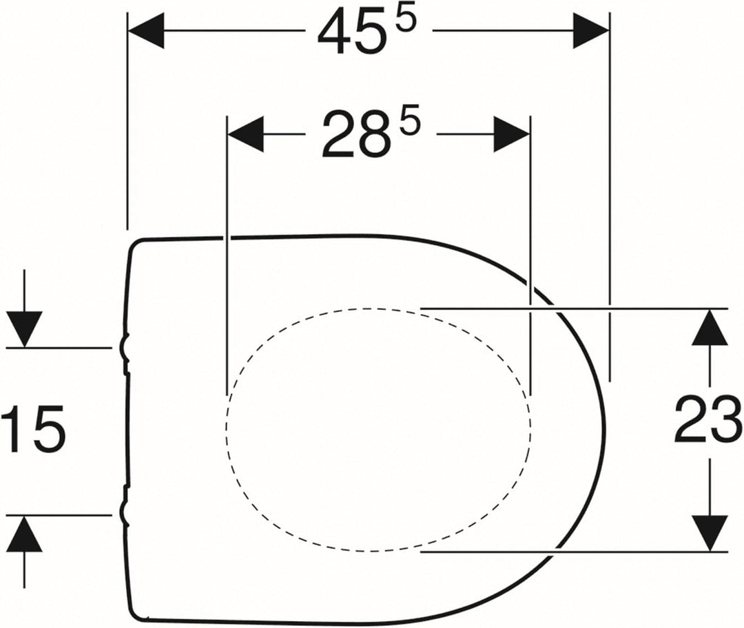 Geberit RENOVA WC-Sitz / Toilettensitz - Befestigung von unten, WC-Deckel überlappend, Duroplast, we