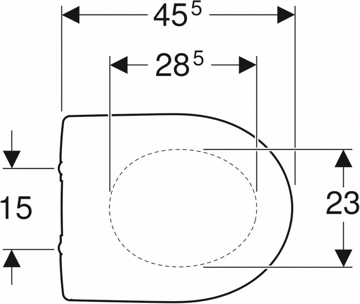 Geberit RENOVA WC-Sitz / Toilettensitz - Befestigung von unten, WC-Deckel überlappend, Duroplast, we