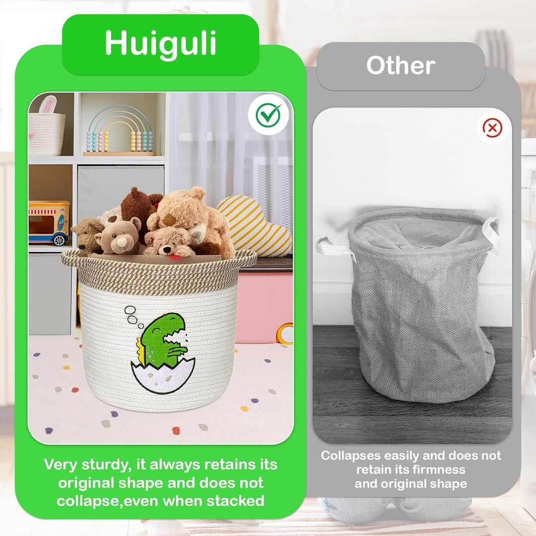 Aufbewahrungskorb Kinder aus Baumwolle, Kinderzimmer Aufbewahrung Körbe mit Griff für Spielzeug und