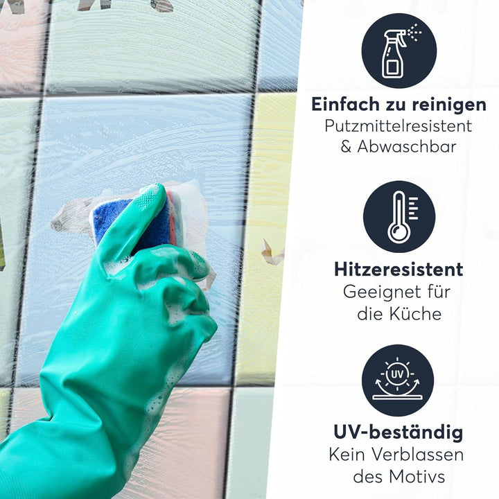 CREATISTO Klebefliesen Stickerfliesen Fliesenfolie - Aufkleber Sticker für Wandfliesen I Klebefliese