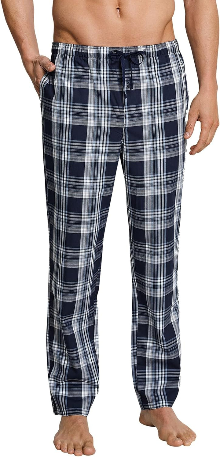 Schiesser Herren Lange Schlafhose Web-Mix + Relax Pyjamaunterteil 48/ S Dunkelblau-gem._163842, 48/