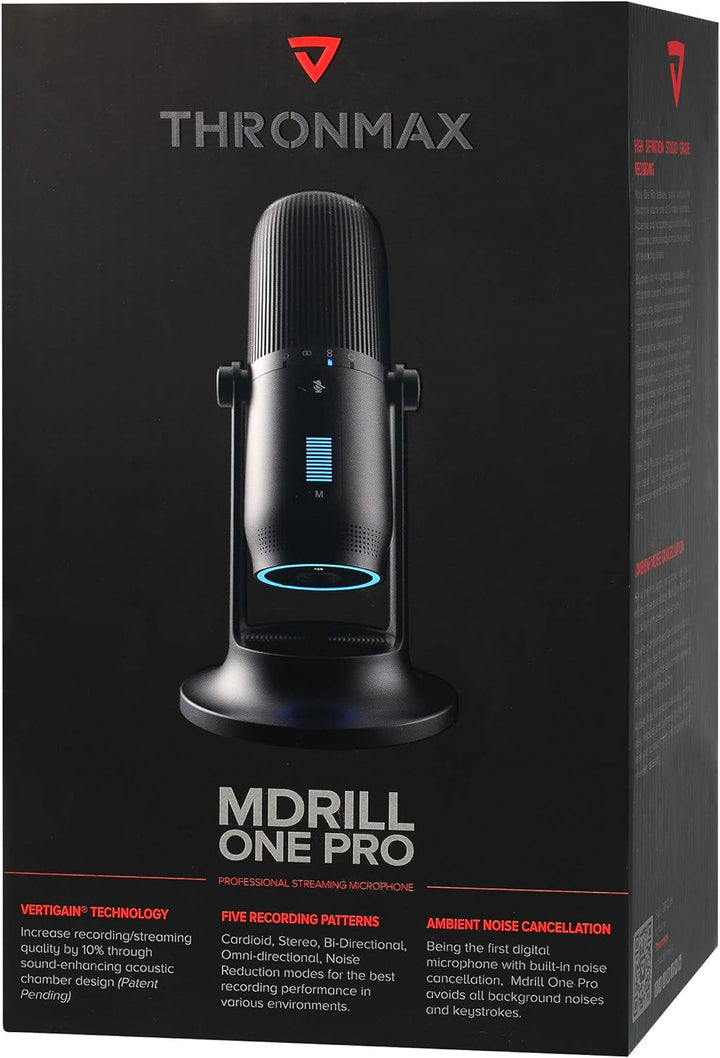 Thronmax Mdrill One (M2G) Kondensator Mikrofon (Grau) für professionelle HD Aufnahmen (48kHz) in Stu