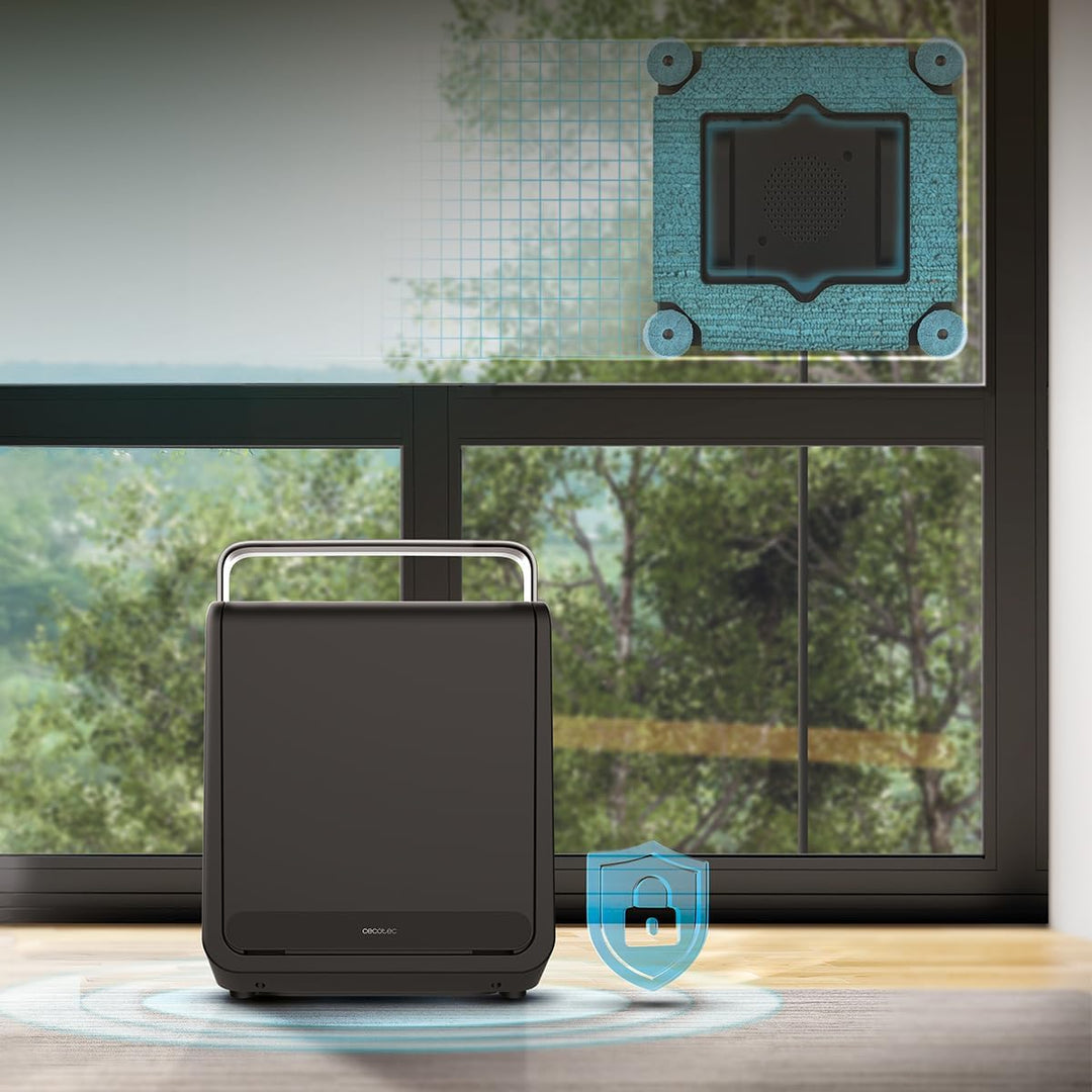 Cecotec Fensterputzroboter Conga Windroid W100 Station. Akku-Station für 120 Min. Laufzeit, Automati