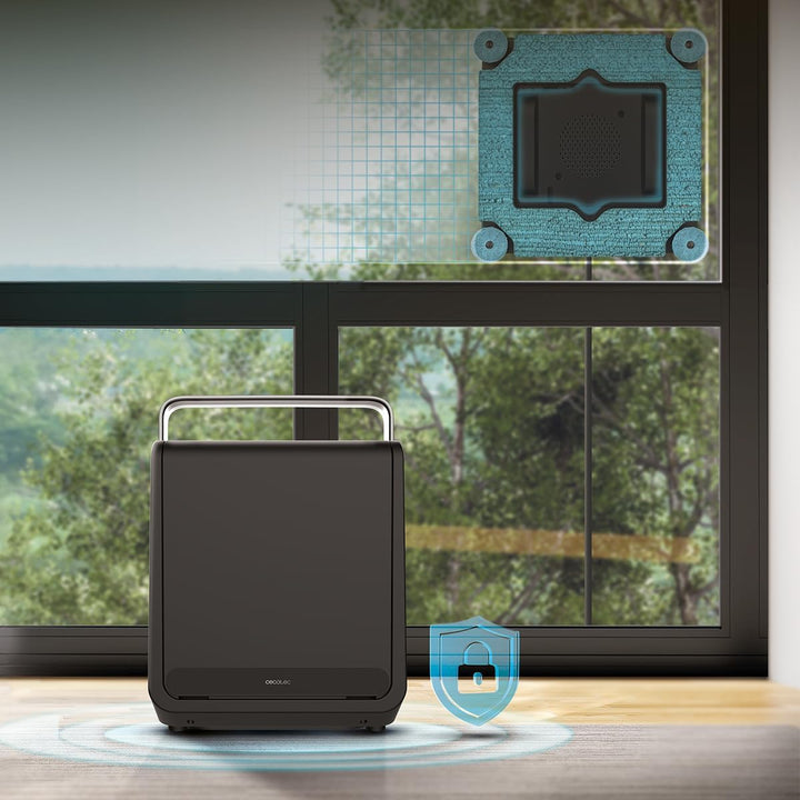 Cecotec Fensterputzroboter Conga Windroid W100 Station. Akku-Station für 120 Min. Laufzeit, Automati