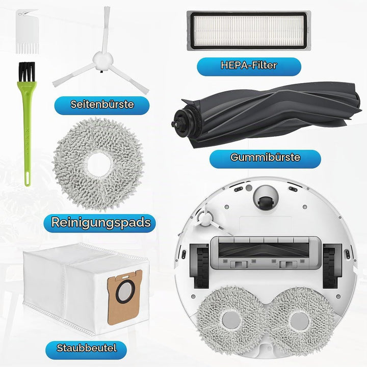 DrRobor Zubehör für Dreame L10s Ultra/ L10 Ultra, Ersatzteile Set für Xiaomi X20+/ X10+ Saugroboter