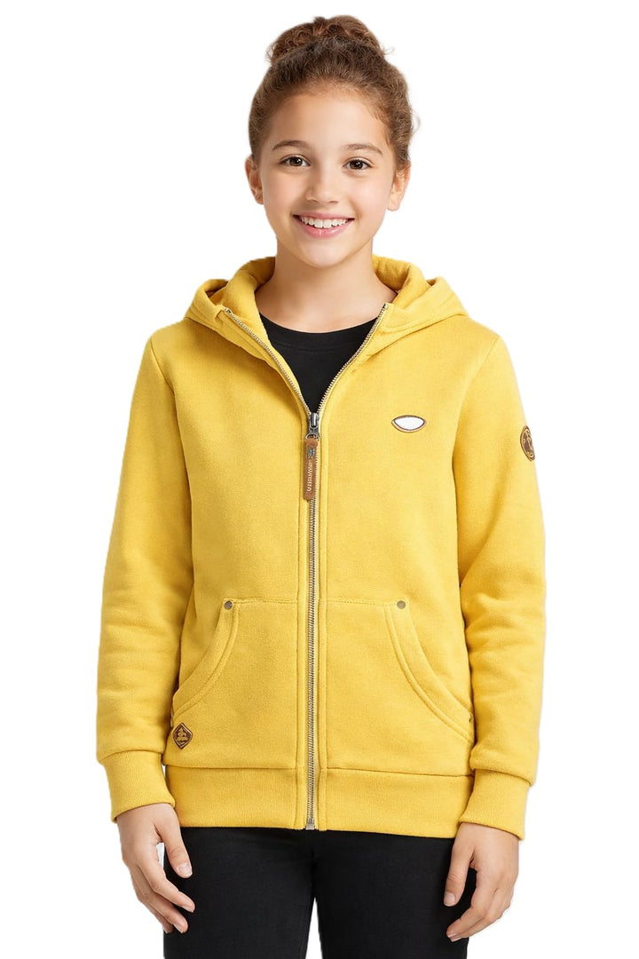 Ragwear Mädchen Sweatjacke Nesie Zip Sweatshirt mit Kapuze und Reissverschluss Übergangsjacke Sweate
