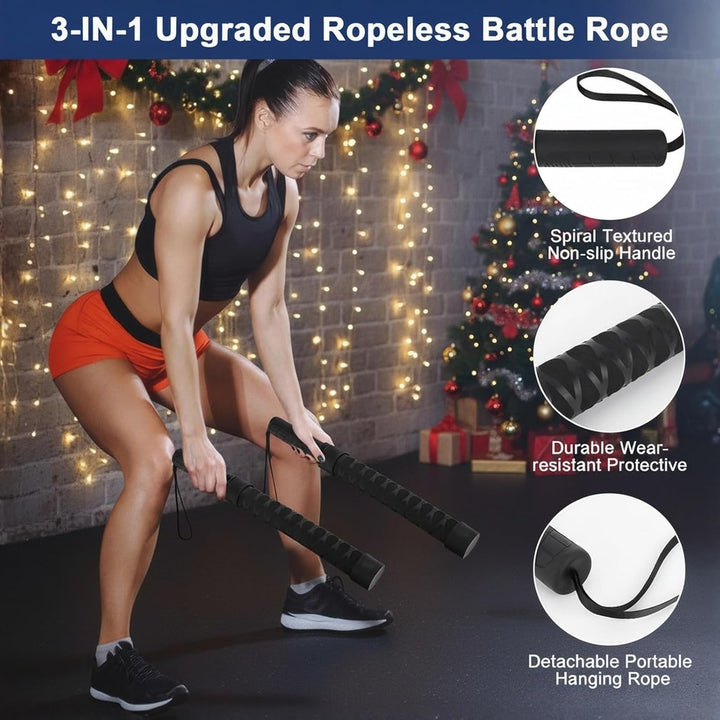 Upgrade Weighted Battle Rope Ohne Seil for Home Gym, Heavy Duty Air Ropes Für Fortgeschrittenes Fitn